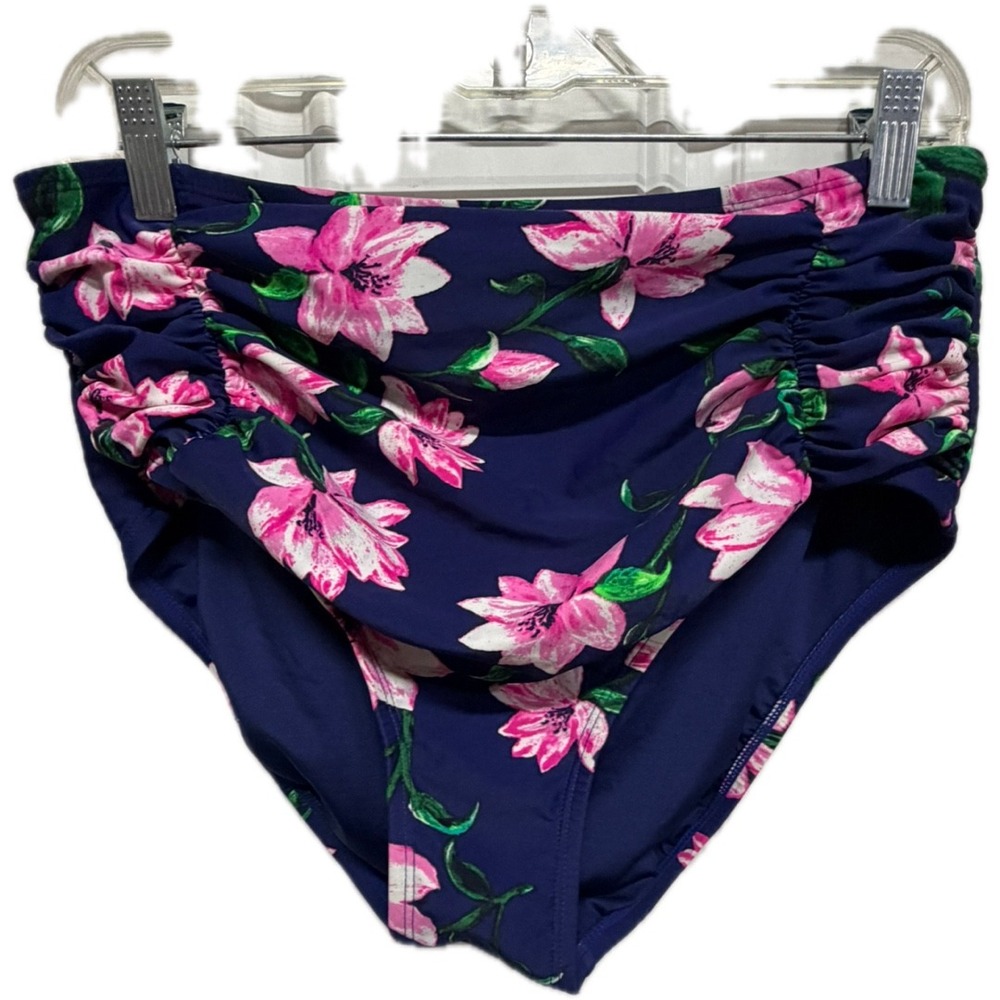 Sol Collective Women's High Waisted Floral Swim Bottoms Size 16 - Picture 2 of 6